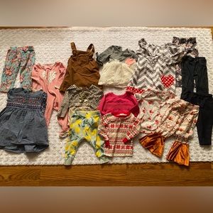 12 month girl clothes lot